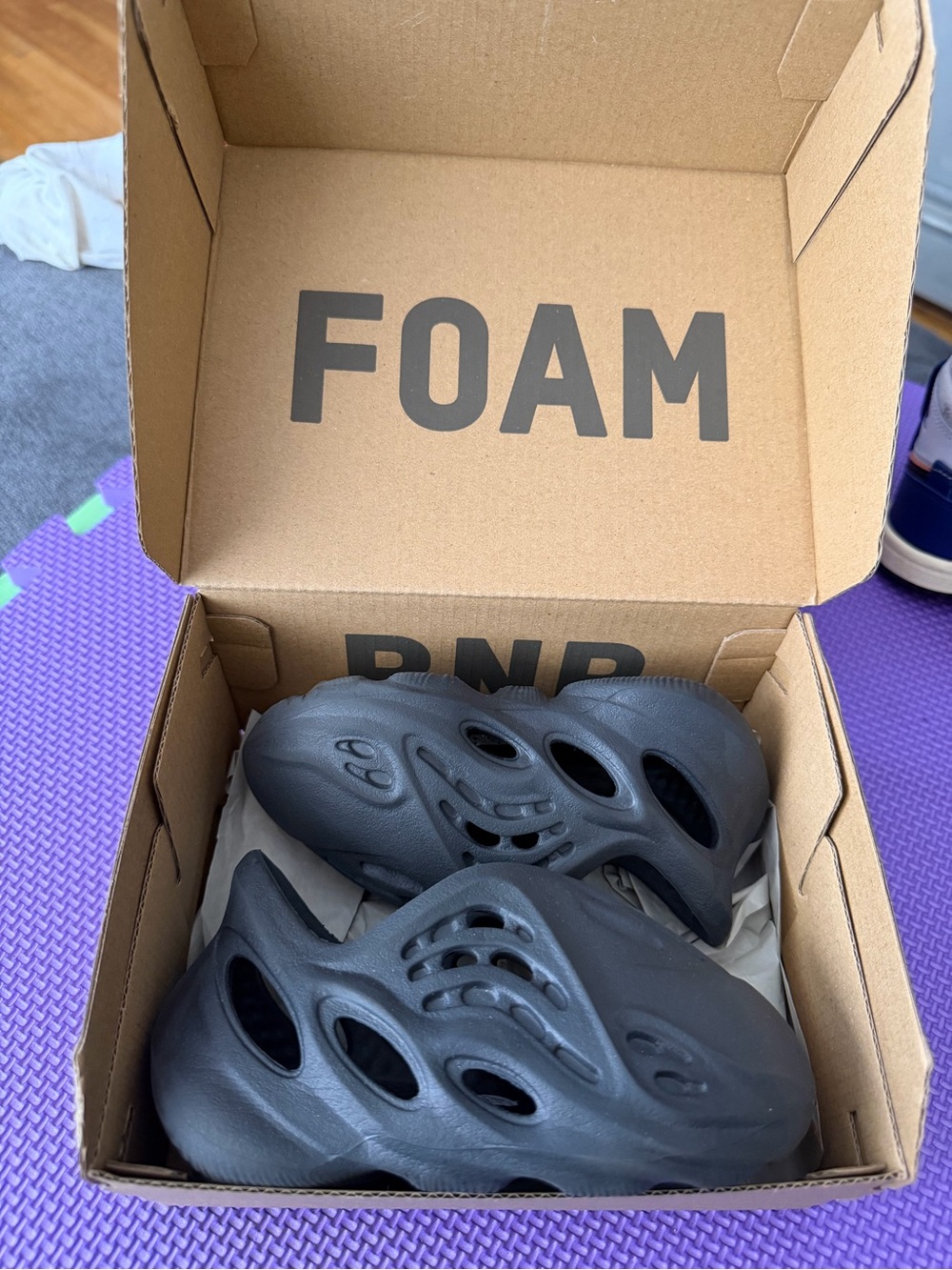adidas Kids Black Foam Slip-On Sandals